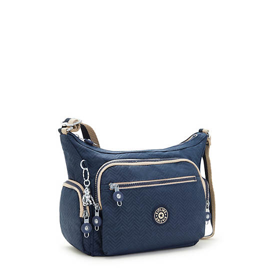 Kipling Gabbie Small Printed Crossbody Bags Endless Blue Embossed | CA 1148ZU